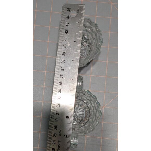 Vintage Fostoria American Clear Glass Cream & Sugar Set - Picture 9 of 12